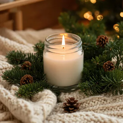 Balsam fir candle